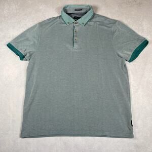 TED BAKER Mens Size 5 Large Green Polo Shirt